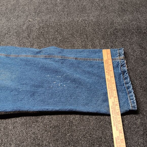 Berne Carpenter Jeans Men 42x30 Blue Flannel Lined Workwear Pants - Picture 12 of 13